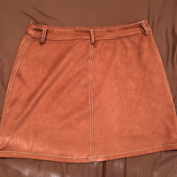 Kori America Burnt Orange Mini Skirt - Picture 3 of 4